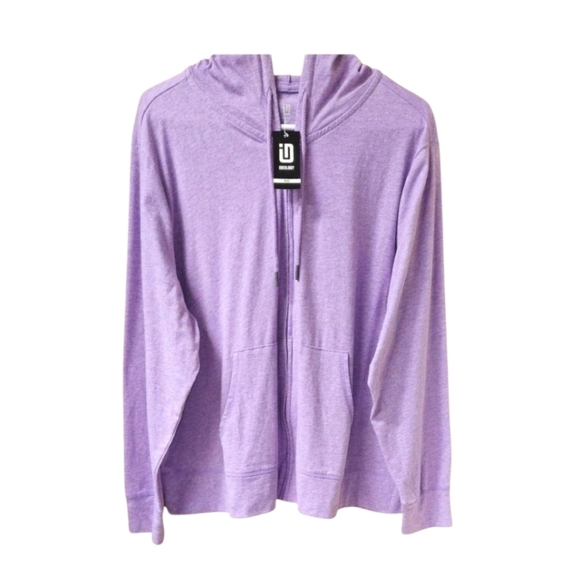 IDEOLOGY Women's Plus Size Purple Hooded Light Jacket. - Picture 2 of 12